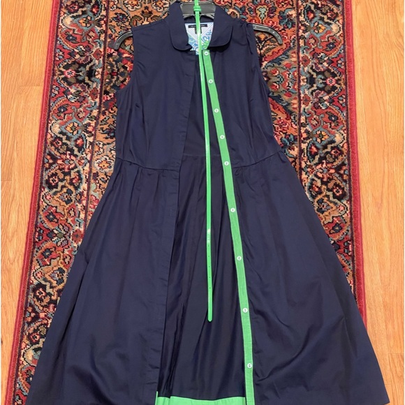 Tommy Hilfiger Navy/Green Sleeveless belted dress - Picture 5 of 12
